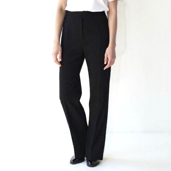 Philippe Adec Black Straight Leg Button Closure Dress Pants - Picture 1 of 10